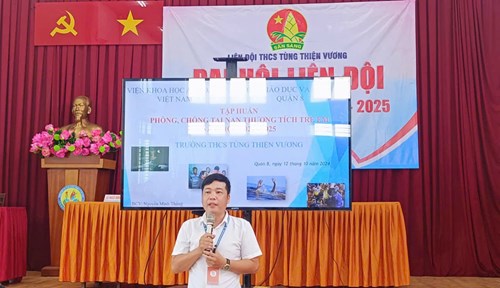 Hình ảnh buổi tập huấn về phòng chống tai nạn thương tích trẻ em