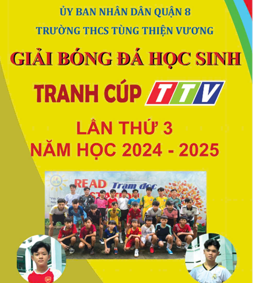 Thông báo về tổ chức giải bóng đá học sinh tranh cúp TTV lần 3