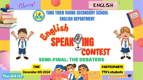 Hình ảnh vòng bán kết hội thi hùng biện tiếng anh cấp trường