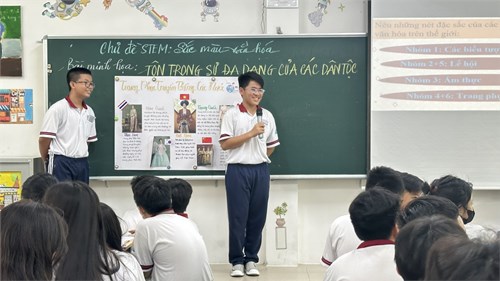 Một số hình ảnh tiết dạy chủ đề Stem_Bài dạy minh họa: Sự đa dạng văn hóa giữa các dân tộc_GV thực hiện Trịnh Thị Huyền