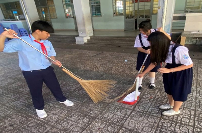 Công trình măng non chi đội – liên đội năm học 2024 – 2025: lan tỏa tinh thần trách nhiệm, chung tay xây dựng môi trường học đường xanh – sạch – đẹp 🌱✨