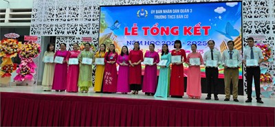Lễ tổng kết năm học 2024 – 2025: trường thcs bàn cờ vinh danh những cá nhân xuất sắc, lan tỏa tinh thần học tập và phấn đấu 🎉✨
