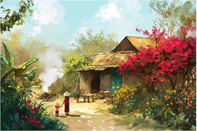 “Xuân về”, bức tranh tứ bình của Nguyễn Bính