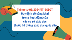Thông tư 09 Quy định về công khai trong hoạt động của các cơ sở giáo dục thuộc hệ thống giáo dục quốc dân