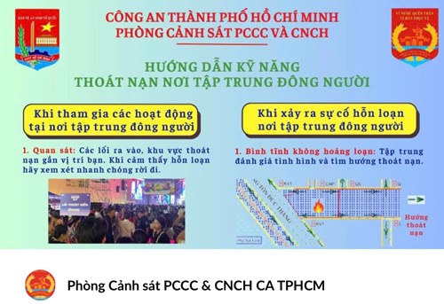 Hướng dẫn kỹ năng thoát nạn tại nơi tập trung đông người.