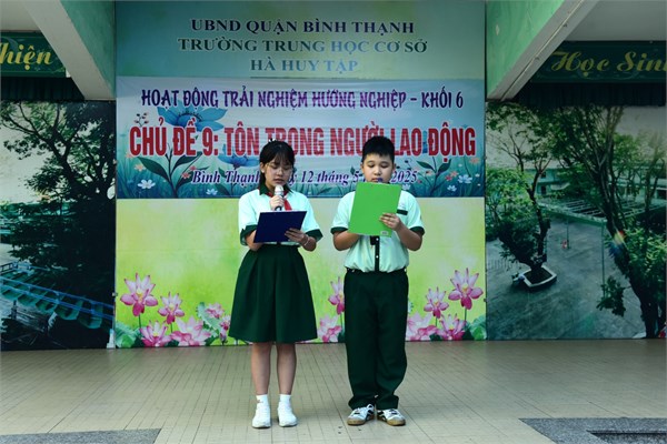 Hoạt động trải nghiệm và hướng nghiệp. Chủ đề: Tôn trọng người lao động