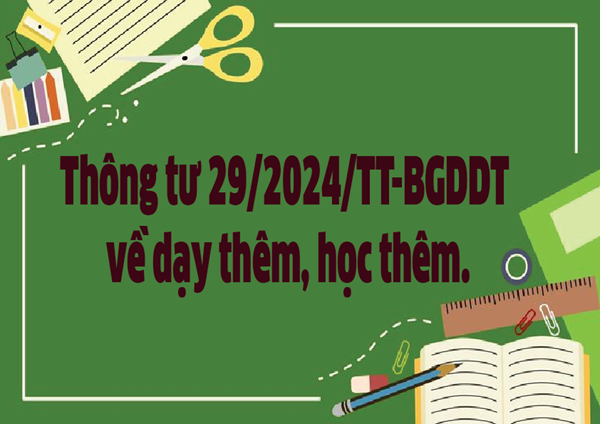 Thông tư 29/2024/TT-BGDDT về dạy thêm, học thêm.