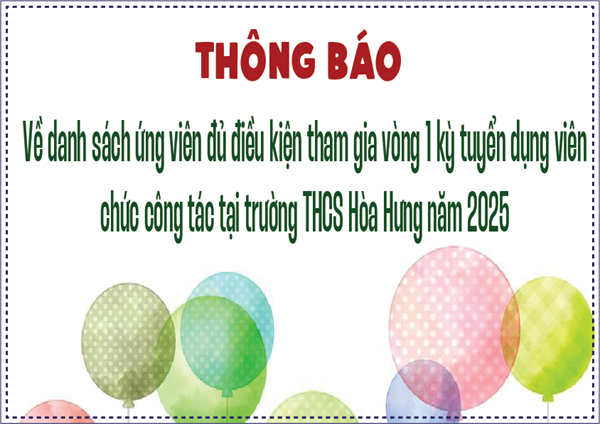 Triệu tập ứng viên tham gia vòng 1