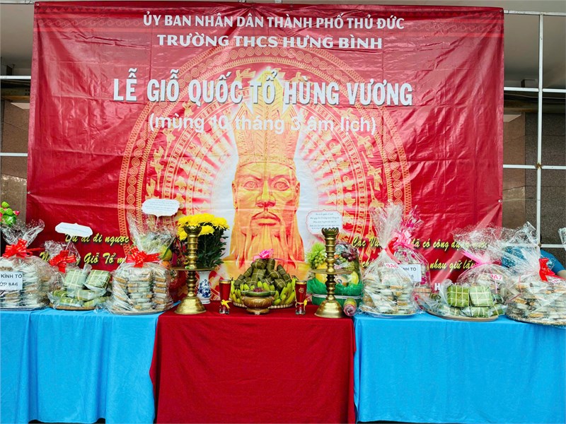 Lễ Giỗ Tổ Hùng Vương  - Trường THCS Hưng Bình (Mùng 10 tháng 3)