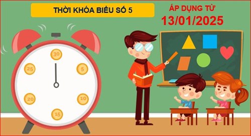 Thời khóa biểu số 5 - áp dụng từ 13/01/2025