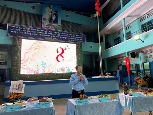 Công đoàn trường THCS Lê Lợi tổ chức họp mặt, sinh hoạt kỷ niệm ngày Quốc tế Phụ nữ 8-3