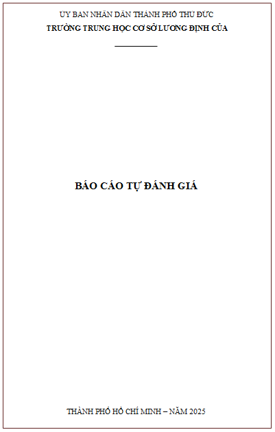 Báo cáo tự đánh giá 2025