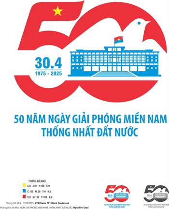 Sử dụng mẫu biểu trưng (logo) Kỷ niệm 50 năm Ngày Giải phóng miền Nam thống nhất đất nước (30/4/1975 - 30/4/2025)