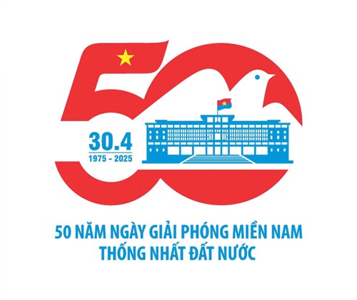 Triển khai chính thức mẫu biểu trưng  Kỷ niệm 50 năm Ngày Giải phóng miền Nam, thống nhất đất nước 