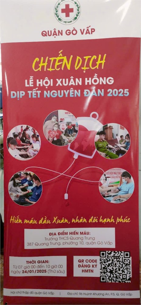 Sáng ngày 24 tháng 01 năm 2025 Trường THCS Nguyễn Văn Nghi tham gia chiến dịch  Lễ hội xuân hồng  dịp tết nguyên đán năm 2025