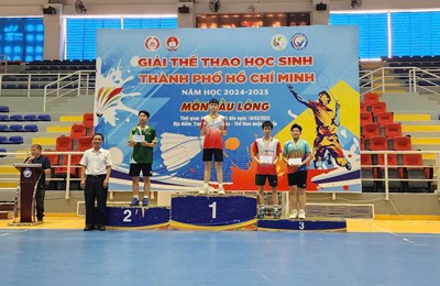 Chúc mừng Đội tuyển thể thao Trường THCS Nguyễn Văn Nghi tham gia Giải Thể thao Học sinh Thành phố Hồ Chí Minh năm học 2024 - 2025 ngày 16 tháng 03 năm 2025 đạt huy chương Đồng cấp Thành phố môn Đá cầu - nội dung Đồng đội nam khối 8,9 và đạt huy chương Đồng cấp Thành phố môn Cầu lông - Nội dung Đơn Nam Khối 8,9 cùng huy chương Đồng cấp TP- Nội dung Quyền đồng đội và Đối kháng đồng đội