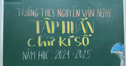 Ngày 09 tháng 05 năm 2025 Trường THCS Nguyễn Văn Nghi  Tập huấn Quản lý, sử dụng và vận hành chữ ký số  năm học 2024 - 2025