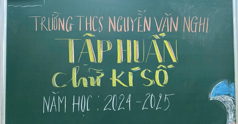 Ngày 09 tháng 05 năm 2025 Trường THCS Nguyễn Văn Nghi  Tập huấn Quản lý, sử dụng và vận hành chữ ký số  năm học 2024 - 2025
