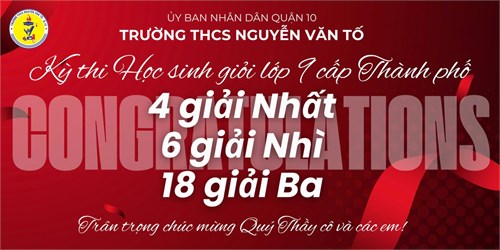 Chúc mừng các bạn học sinh đã đạt thành tích xuất sắc trong Kỳ thi Học sinh giỏi lớp 9 cấp Thành phố năm học 2024 - 2025