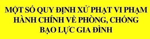 Một số quy định xử phạt vi phạm Hành chính về phòng, chống bạo lực gia đình