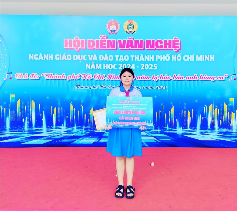 Trường THCS Phú Thọ đạt giải Khuyến Khích cấp Thành Phố trong Hội thi văn nghệ ngành Giáo Dục năm 2025