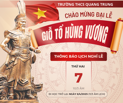 Thông báo Lịch nghỉ Giỗ tổ Hùng Vương
