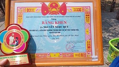 Vinh danh học sinh đạt danh hiệu Cháu ngoan Bác Hồ cấp Huyện và cấp Thành phố