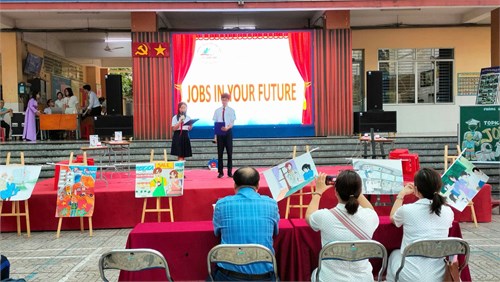 Trường THCS Tôn Thất Tùng thực hiện chuyên đề tiếng Anh Khối 8  Jobs In Your Future , năm học 2024-2025