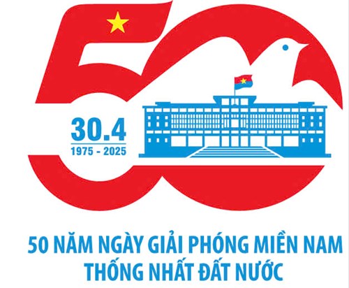 Ý nghĩa logo   kỷ niệm 50 năm ngày giải phóng miền nam thống nhất đất nước  ( 30/4/1975-30/4/2025)
