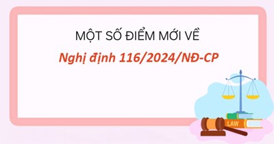 Một số điểm mới về Nghị định 116/2024/NĐ-CP ngày 17 tháng 9 năm 2024 của Chính phủ