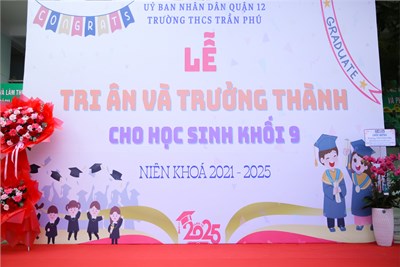 Lễ tri ân và trưởng thành học sinh khối 9, năm học 2024 - 2025