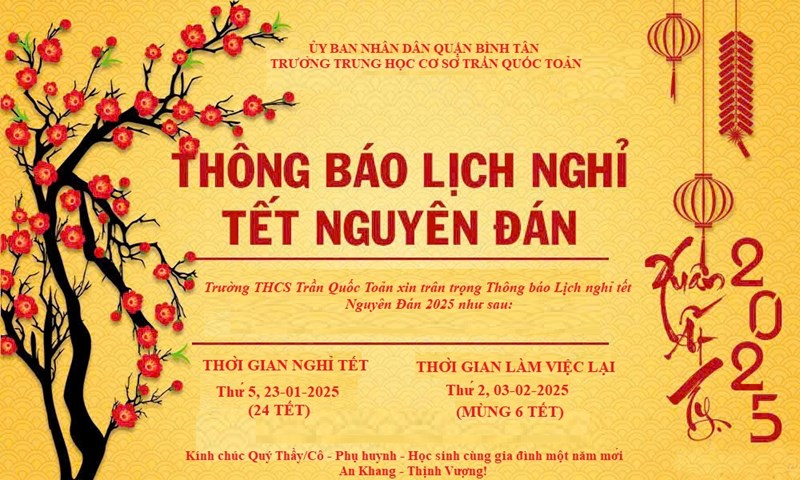 <a href="/thong-bao/thong-bao-lich-nghi-tet-nguyen-dan-2025/ctfull/94731/688836">Thông báo Lịch nghỉ Tết Nguyên Đán 2025</a>