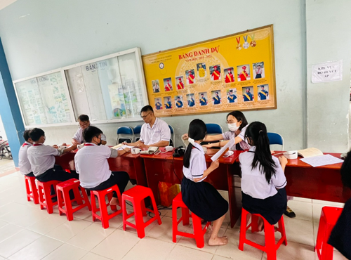 Tổ chức khám sức khỏe cho học sinh ngày 14/01/2025