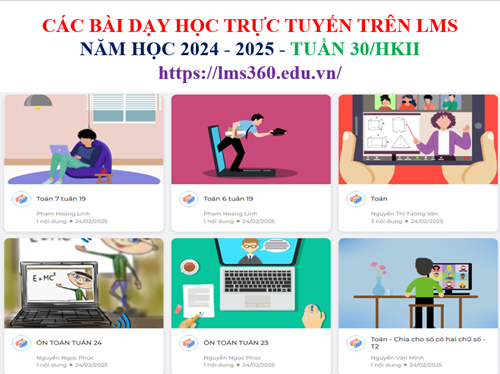 Các bài học trực tuyến trên hệ thống LMS 360 Tuần 30